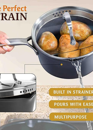 GRANITESTONE 20 Pc Hard Anodized Induction Cookware Sets, Kitchen Pots and Pans Set Non Stick, Anodized Kitchen Cookware Sets, Nonstick Cookware Set, Non Stick Pots and Pan Set, Oven & Dishwasher Safe