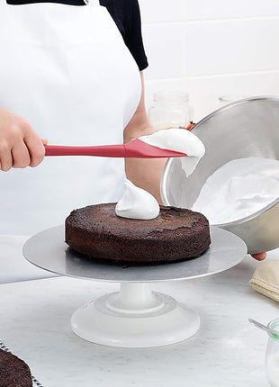 Tovolo Flex-Core All Silicone Spoonula, Tapered Edge, Ergonomic Handle, Heat Resistant