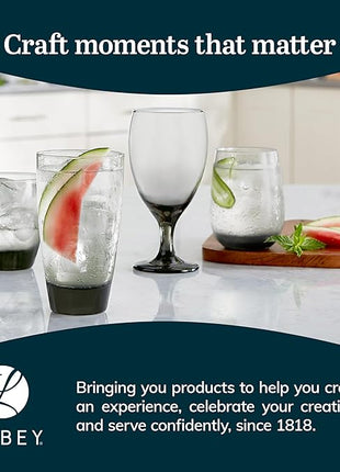 Libbey Classic Smoke Rocks Glasses, 13-ounce, Set of 12