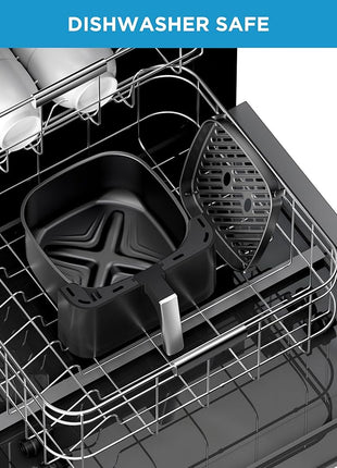 Midea Air Fryer 5.5 Quart with See-Thru Window, Heatexpress Rapid Air Technology, and 9 Preset Menus for Quick and Easy Meals