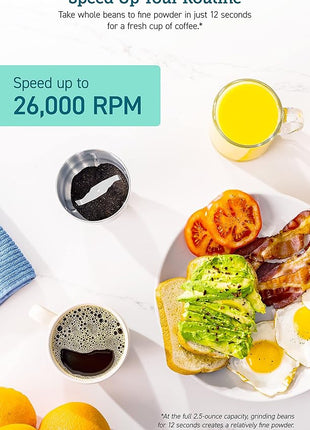 COSORI Coffee Espresso Grinder Electric, Food Grade Stainless Steel Blades, 12 Cups, Black