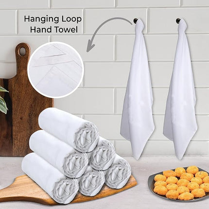 Urban Villa Flour Sack Kitchen Towels (27x27 Inches 24 Pack) Extra Large Premium White Dish Towels 100% Cotton Flour Sack Kitchen Towels for Embroidery, DIY Projects, Cloth Diapers, Cheese Strainers