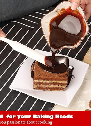 Heat Resistant Silicone Spatulas Set 6pcs, Seamless Design Non-Stick Mixing Spatulas with Stainless Steel Core, Premium BPA-Free Rubber Spatula Baking Cooking Utensile for Home Kitchen BBQ (white)