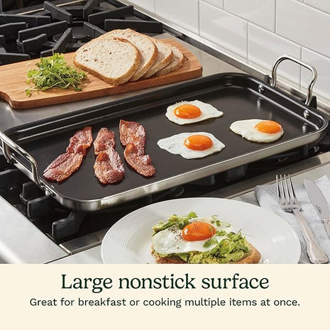 Cuisinart Griddle Skillet, Nonstick Double Burner, 10x18-Inch, MCP45-25NSP1