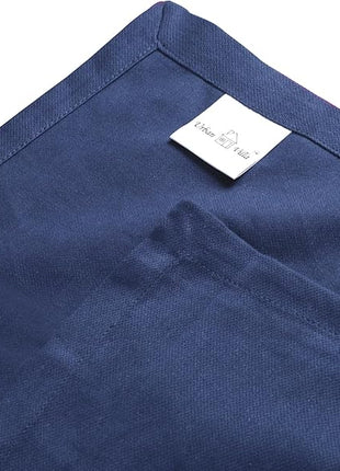 Urban Villa Premium Quality 100% Cotton Solid Kitchen Towels Set of 6 Ultra Soft Size 20x30 Inches Indigo Blue Color Highly Absorbent