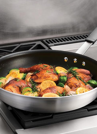 Tramontina Professional 14-Inch Non Stick Extra Large Frying Pan, Heavy-Gauge Aluminum Skillet with Reinforced Nonstick Coating, Gray Handle, Dishwasher and Oven Safe