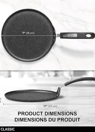 Starfrit The Rock 26cm (10") Non-Stick Multi Pan - Tawa - Durable Forged Aluminum - Oven Safe - PFOA Free - Easy to Clean - Black