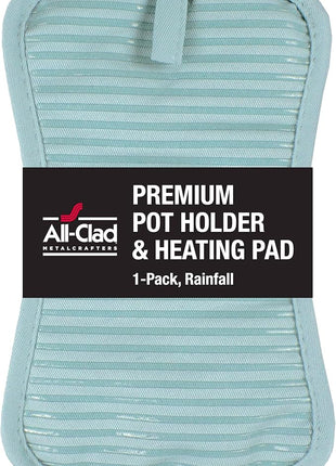 All-Clad Premium Pot Holder & Hot Pad: Heat Resistant up to 500 Degrees - 100% Cotton, 10"x6.25" Hot Pad for Kitchen and Barbeque, 1-Pack, Rainfall