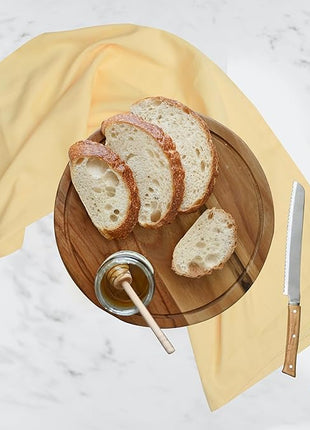 Urban Villa Kitchen Towels Solid Light Yellow Towels Set of 6 20" X30” 100% Cotton Highly Absorbent Quick Drying Dish Cloths & Dish Towels Thanksgiving Fall Tea Towels with Hanging Loop Towels