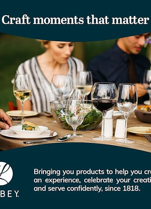 Libbey Classic Glass Goblets Set Of 12, Dishwasher Safe 16.25 Oz Drinking Goblets for Tea, Sangria and More, Ideal Stemmed Water Glasses for Parties