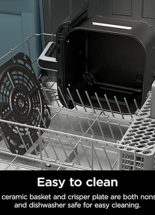 Ninja | Air Fryer | 6.5 QT Pro XL Capacity fits 9lbs of Wings | 6-in-1 Max Crisp, Air Fry, Roast, Bake, Reheat & Dehydrate | Nonstick Basket, Crisper Plate & Recipe Guide | Grey | AF181