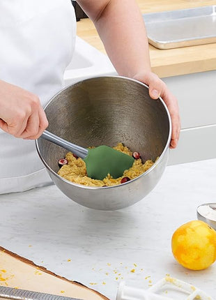 Tovolo Flex-Core Stainless Steel Handled Spatula, Heat-Resistant & BPA-Free Silicone Turner Head, Safe for Cast Iron & Non-Stick Cookware, Dishwasher-Safe: Home & Kitchen