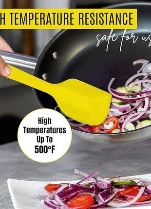 NEXTOP Silicone Spatula 8 Piece Set, Heat-Resistant Non-stick Rubber Spatulas Heat Resistant Seamless One Piece Design Non-Stick Flexible Scrapers Baking Mixing (8.3" Inches)