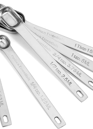 Hudson Essentials Stainless Steel Measuring Cups and Spoons Set (15 Piece Set)