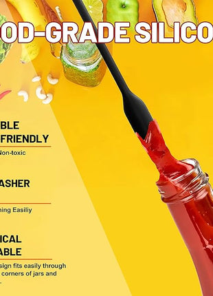 Anaeat Heat Resistant Silicone Spatula Set of 8 - Seamless One-Pieces Design, Non-Stick Rubber Spatulas & Mini Kitchen Scraper Flexible for Non-stick Cookware - Easy Baking, Cooking, Scraping & Mixing