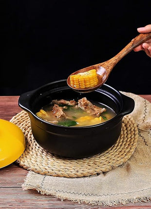 Wooden Non-Stick Kitchen Pan Toolset 7 Pieces Set,100% Natural Teak Kitchen Utensils Spatula, Wooden Cooking Utensils Spoons, Fried Spatula and Salad Fork