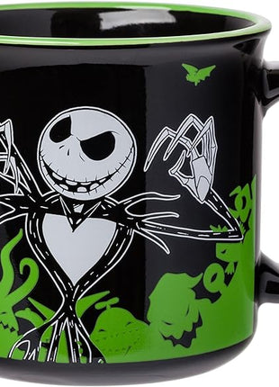 Silver Buffalo Disney The Nightmare Before Christmas Your Worst Nightmare Featuring Jack Skellington Ceramic Camper Mug, 20 Ounces