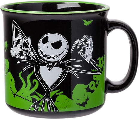 Silver Buffalo Disney The Nightmare Before Christmas Your Worst Nightmare Featuring Jack Skellington Ceramic Camper Mug, 20 Ounces