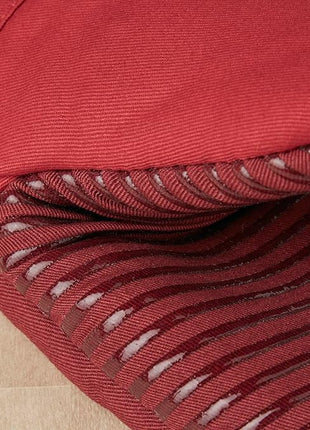 KitchenAid Beacon Two-Tone Non-Slip Oven Mitt Set, Passion Red/Bordeaux, 5.75"x13", 2 Piece