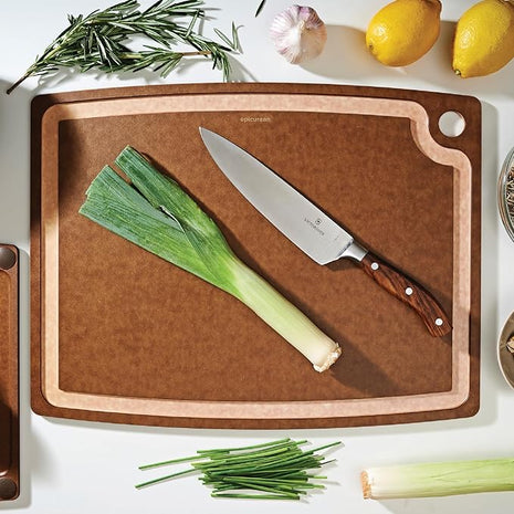 Epicurean Gourmet Series Cutting Board with Juice Groove, 19.5-Inch by 15-Inch, Nutmeg/Natural