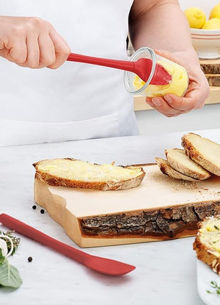 Tovolo Flex-Core All-Silicone Mini Spatula & Spoonula, Kitchen Utensil Set of 2, Heat-Resistant & BPA-Free Silicone Spatula & Spoonula, Safe for Cast Iron & Non-Stick Cookware, Dishwasher-Safe