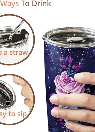 Macorner Mothers Day Gifts for Mom - Stainless Steel Tumbler 20oz For Women - Birthday for Wife Grandma Nana From Daughter Son Kid