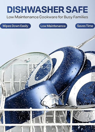 GRANITESTONE 20 Pc Kitchen Pots and Pans Set Non Stick Cookware Set, Kitchen Cookware Sets with Deep Frying Pan Set and Bakeware Set, Made Without PFOA and PFOS, Oven and Dishwasher Safe