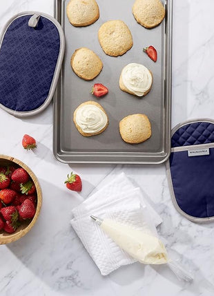 KitchenAid Asteroid Pot Holder 2-Pack Set, Cobalt Blue, 6.5"x10"