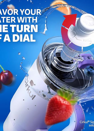 Cirkul 40oz. Lilac Stainless Steel Tumbler with Handle, All-Day StrawSip™, Double-Wall Insulated