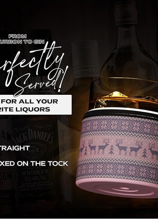 asobu Whiskey Sleeve Glass – Insulated Bourbon Tumbler with Premium Rocks Glass, BPA-Free, Double-Wall Stainless Steel, Keeps Drinks Cold Longer, 10.5oz