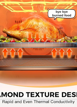 HONGBAKE 2 Pack Half Sheet Baking Pans,Non Stick Baking Sheet for Oven, 57% Thicker Carbon Steel Cookie Sheets for baking, 17.5" x 12" Cookie Trays