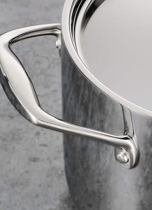 Tramontina Signature Tri-Ply Clad Stainless Steel 12-Piece Cookware Set with Lids, Pots and Pans Kitchen Set, Induction-Ready, Dishwasher-Safe, NSF-Certified, Made in Brazil