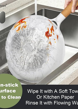 COOKLOVER Nonstick Frying Pan 100% PFOA Free Cookware Induction Skillet Stir Fry Pan (White, 7.9 inch)