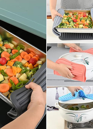 Silicone Trivets mat Smithcraft 9"X12" Big Multi-Purpose Drying Trivet Mat, Pot Holder, Waterproof, (Set of 2) Non Slip, Flexible, Durable, Dishwasher Safe Green