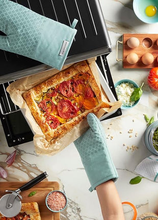 KitchenAid Asteroid Oven Mitt 2-Pack Set, Mineral Water, 7"x12.5"