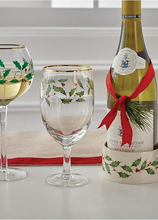 Lenox 849606 Holiday 4-Piece Iced Beverage Glass Set, Christmas Dinnerware, Hosting