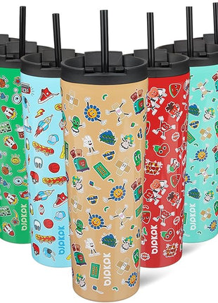 BJPKPK 30oz Tumbler With lid And Straw Stainless Steel Travel Coffee Mug Insulated Tumblers Cups,Spring Party Brown