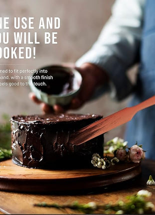 Silicone Spatula Set - 4-Piece Rubber Spatulas Silicone Heat Resistant 600°F for Everyday Task - Seamless Design Kitchen Spatulas for Nonstick Cookware - Orange