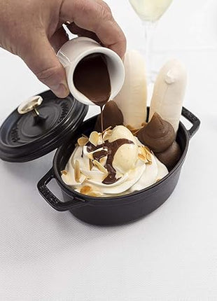 Staub Cast Iron 0.25-qt Mini Round Cocotte - Matte Black, Made in France