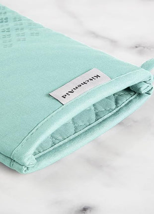 KitchenAid Asteroid Oven Mitt 2-Pack Set, Mineral Water, 7"x12.5"