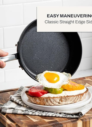 All-Clad HA1 Hard Anodized Non Stick Fry Pan Set 2 Piece, 8, 10 Inch, Induction, Oven Broiler Safe 500F, Pots and Pans Set, Kitchen Frying Pans, Skillets, Premium Cookware, Home, Dishwasher Safe Black