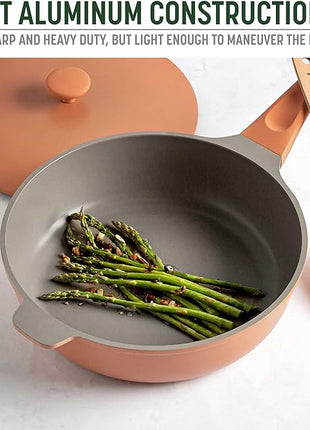 Goodful All-in-One Pan, Multilayer Nonstick, High-Performance Cast Construction, Multipurpose Design Replaces Multiple Pots and Pans, Dishwasher Safe Cookware, 11-Inch, 4.4-Quart Capacity, Terracotta