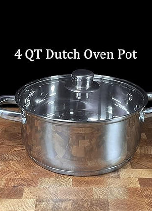 Concord Cookware 7-Piece Stainless Steel Cookware Set, includes Pots and Pans