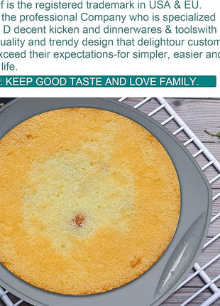 Economical 7in1 Nonstick Silicone Baking Cake Pan Cookie Sheet Molds Tray, Heat Resistant Bakeware Tools for Muffin Loaf Bread Pizza Cupcake