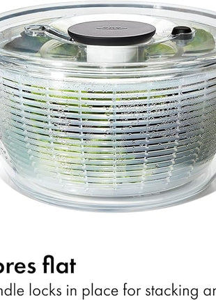 OXO Good Grips Salad Spinner | Lettuce Spinner | Fruit Washer | Fruit Washing Bowl with Strainer | Vegetable Cleaner | Salad Cleaner | Lettuce Washer | 6.22 Quart Capacity