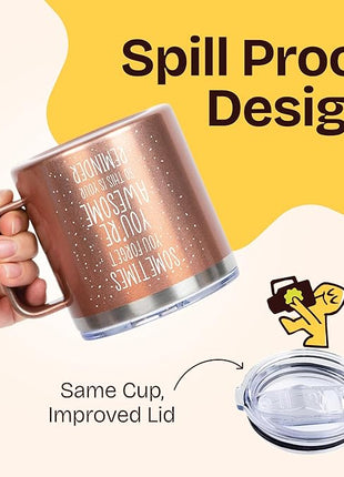 KLUBI Birthday Gifts for Mom From Daughter Sometimes You Forget You Are Awesome Gifts for Women 14oz Mug Birthday Present for Women Who Have Everything Fun Teacher Appreciation Gift for Friends