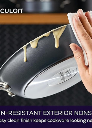 Circulon A1 Series with ScratchDefense Technology Nonstick Induction Frying Pans/Skillet Set, 8.5 Inch and 10 Inch - Graphite, Skillet Set (8.5" & 10")