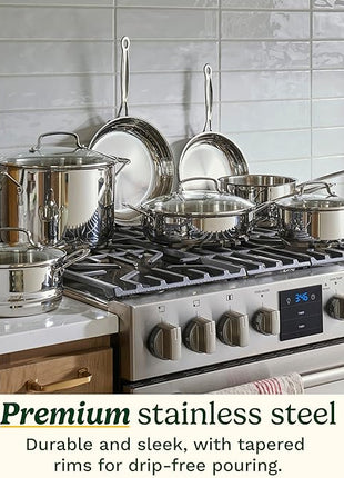 Cuisinart 77-11G Stainless Steel 11-Piece Set Chef's-Classic-Stainless-Cookware-Collection
