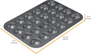 Chicago Metallic Professional 24-Cup Non-Stick Mini-Muffin Pan, 15.75-Inch-by-11-Inch