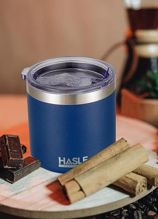 HASLE OUTFITTERS 10oz Insulated Tumblers with Lid and Straw,Stainless Steel Tumbler Travel Coffee Mug,Double Wall Reusable Tumbler Cup for Iced and Hot Drinks(Navy，12 Pack)
